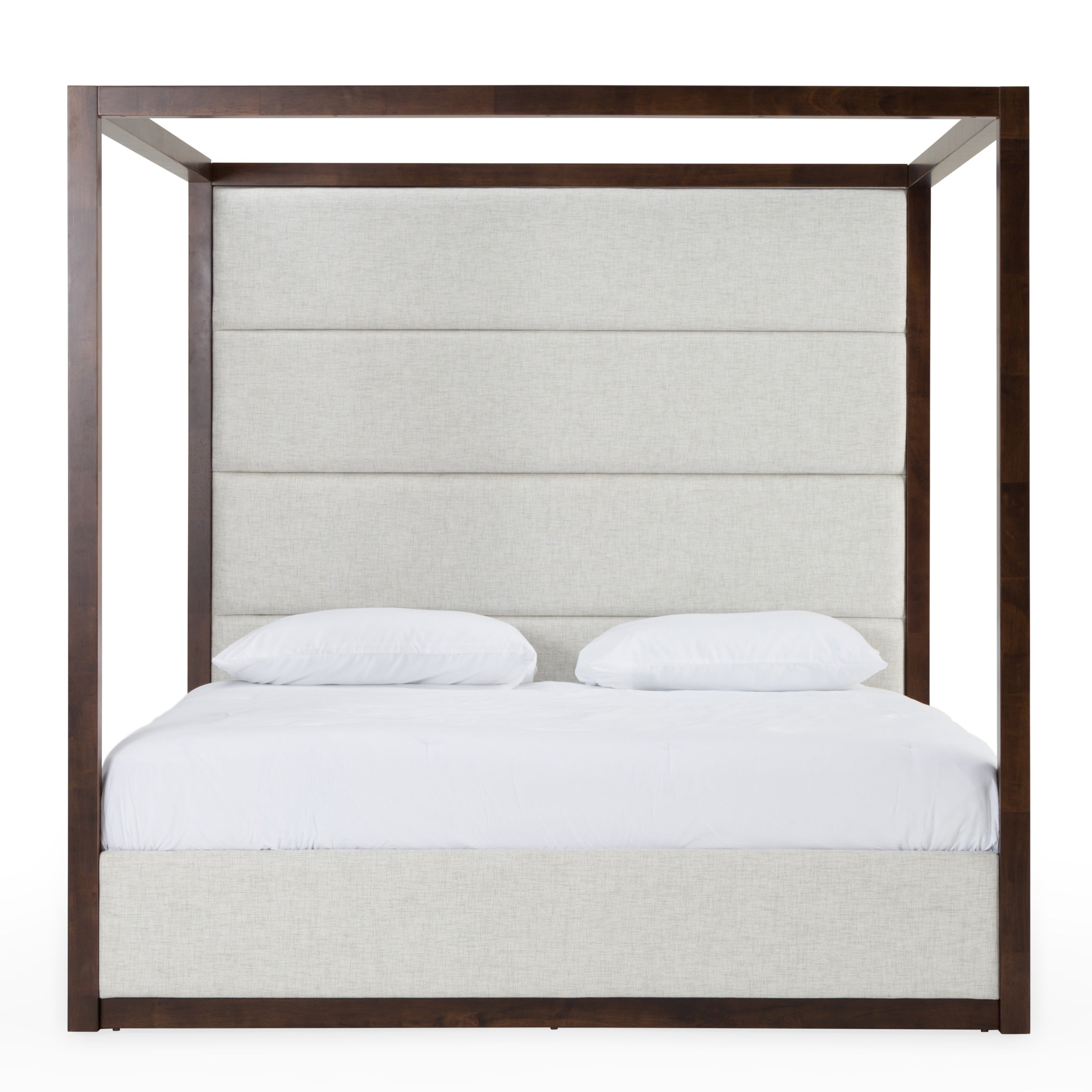 Modrest Manhattan - Contemporary Canopy Brown Oak Bed