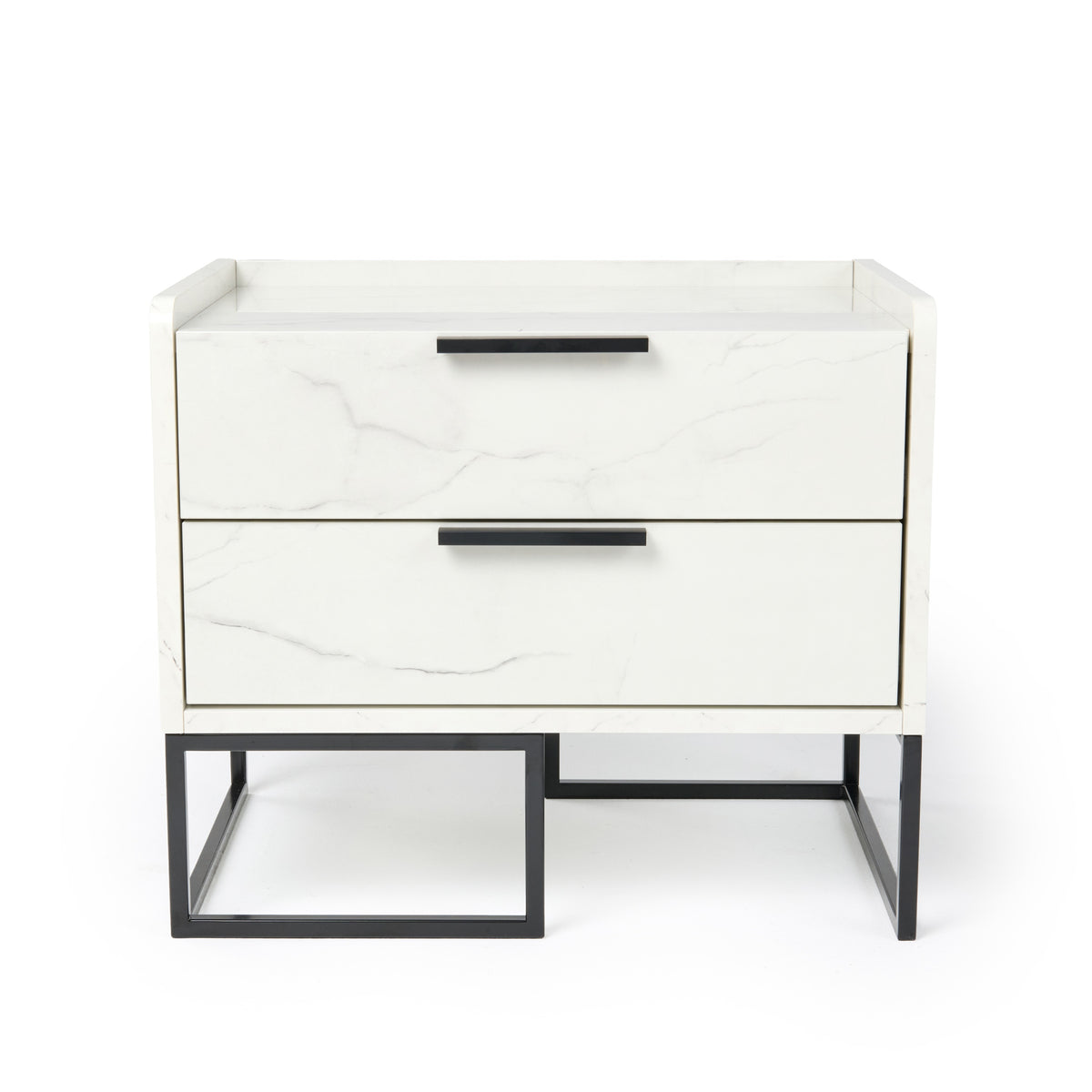 Marbella - Italian Modern White Marble Nightstand