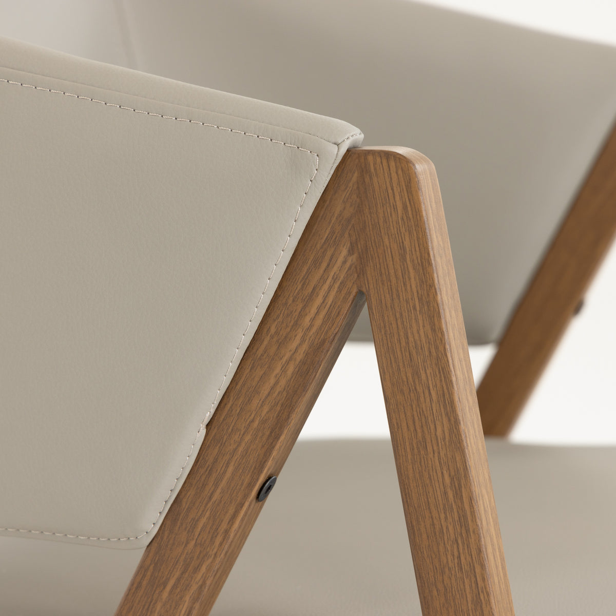 Marcus - Modern Light Grey Vegan Leather Dining Chair (Set of 2)