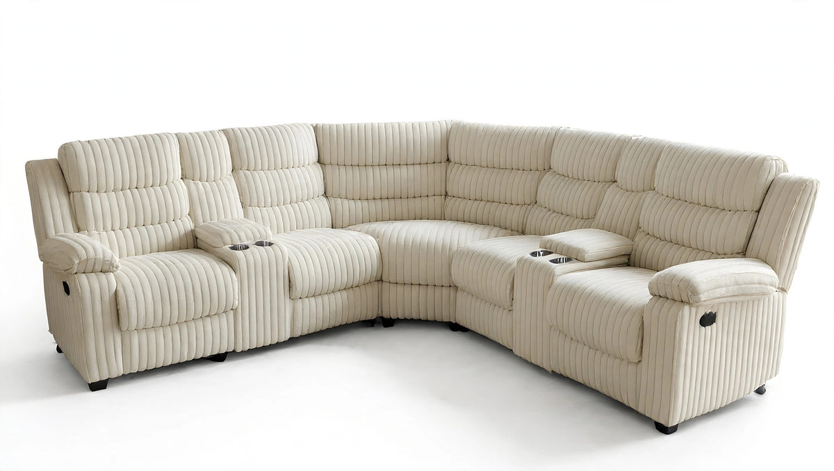 Calantha Cream Reclining Sectional