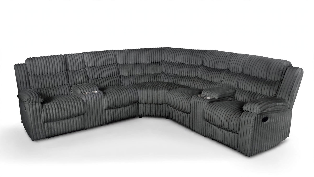 Calantha Grey Reclining Sectional