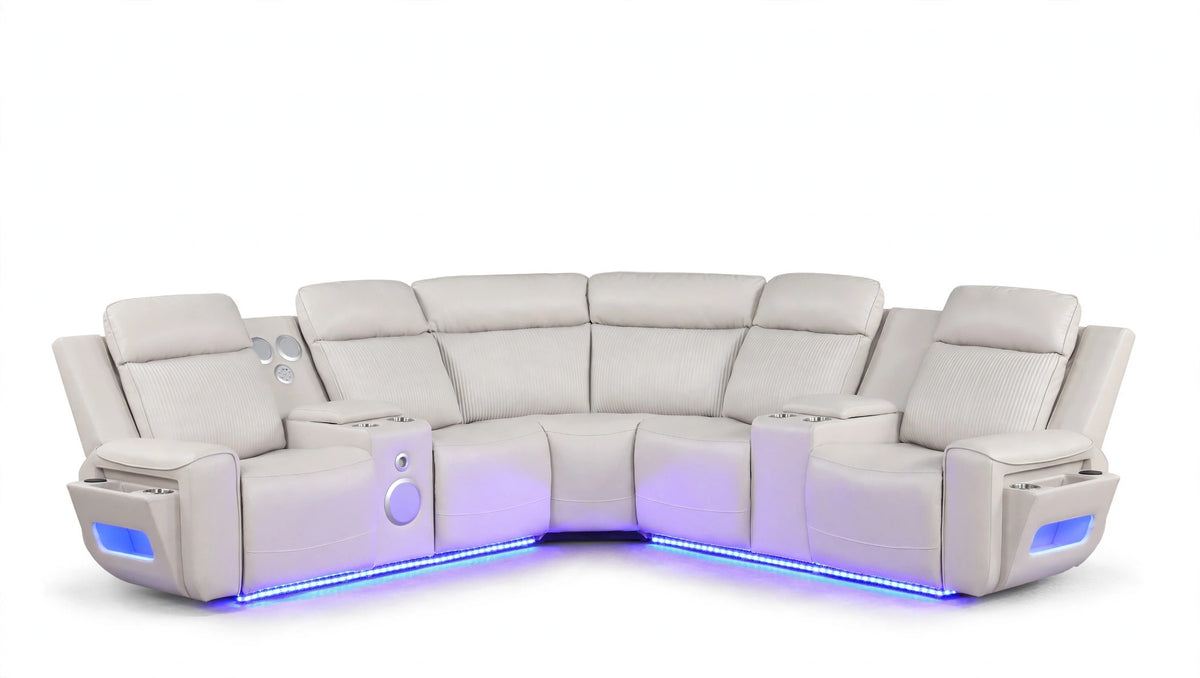 Galaxy Sand Power Reclining Sectional