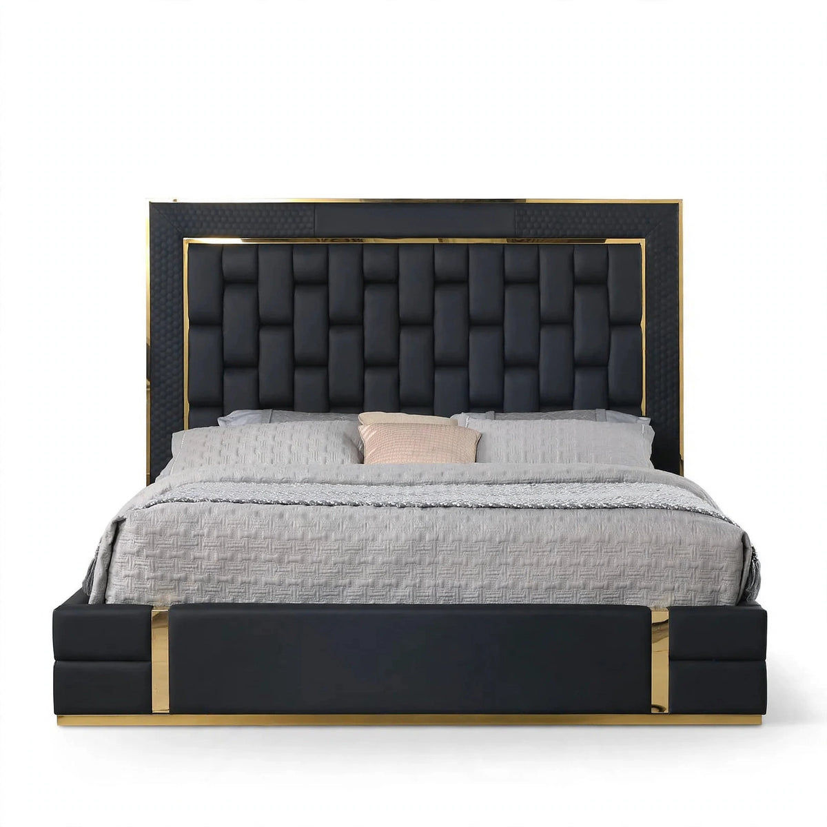 Grande Noir Storage Upholstered Bed