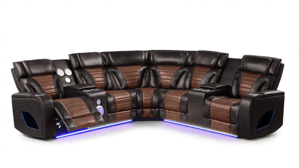 Robin Chestnut Reclining Sectional
