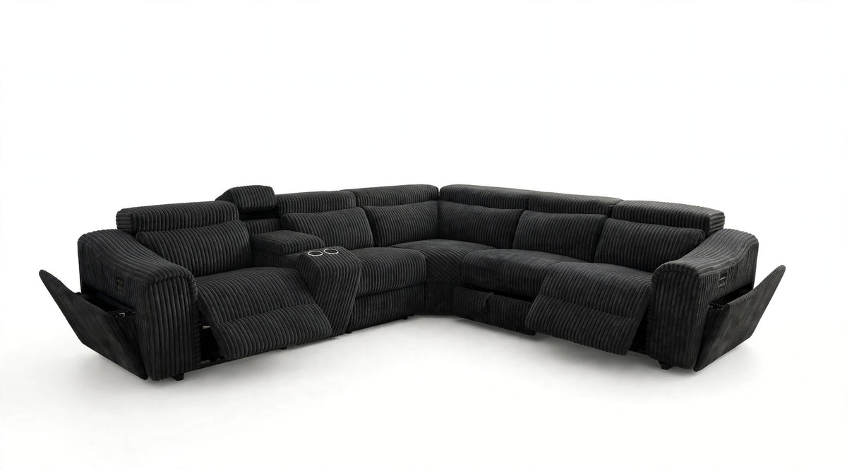 Yash Onyx Power Reclining Sectional