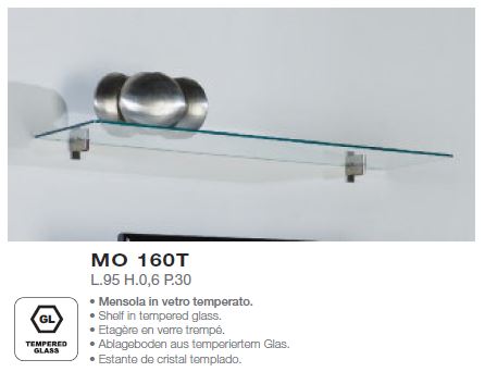 MO-USA3 Modena Modern Black TV Entertainment System Made In Italy