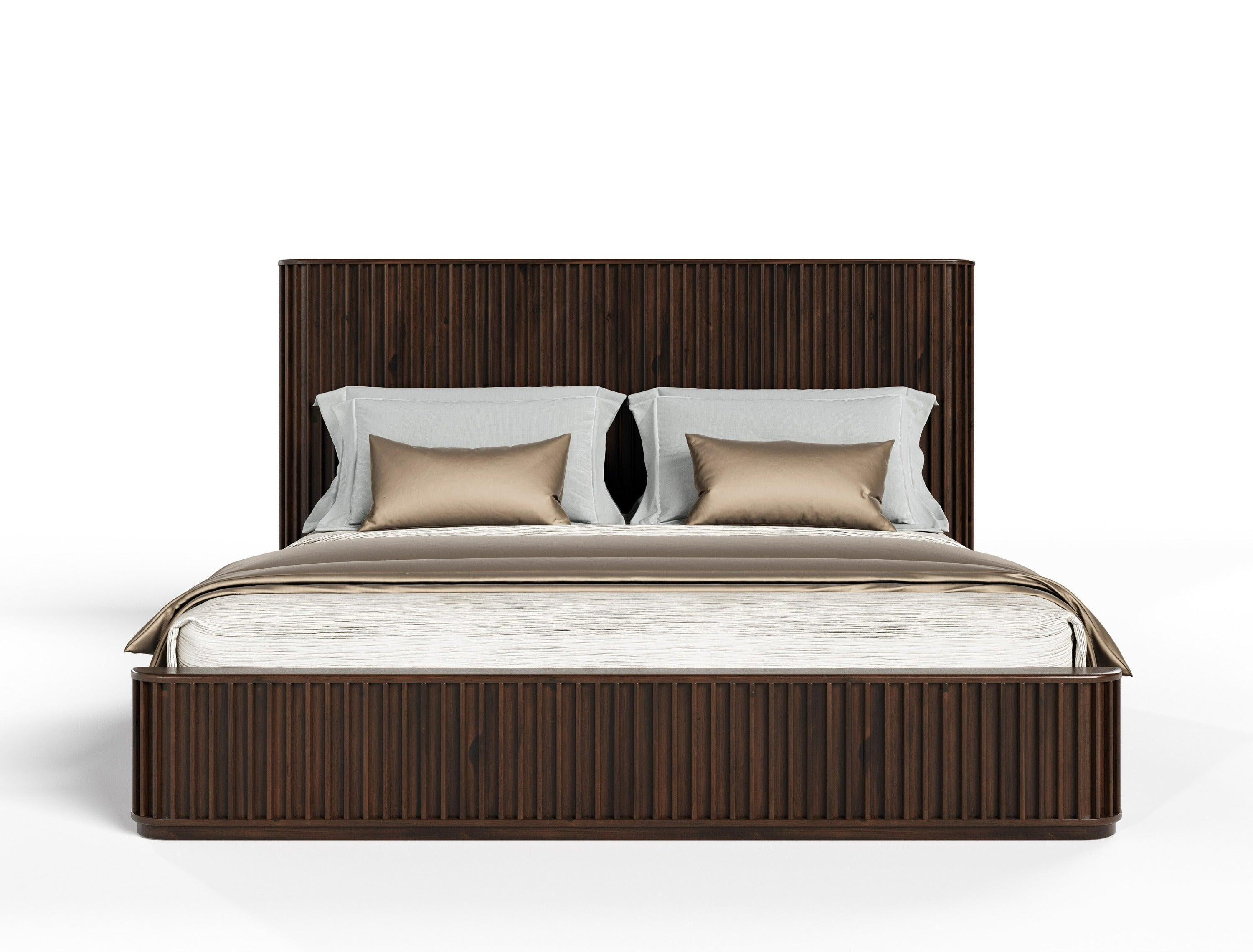 Modrest Fields - Modern Walnut Acacia Bedroom Set