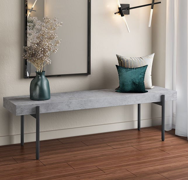 Timlin - Modern Concrete & Metal Bench