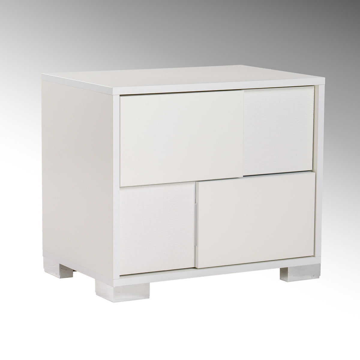 Monza Italian Modern White Nightstand