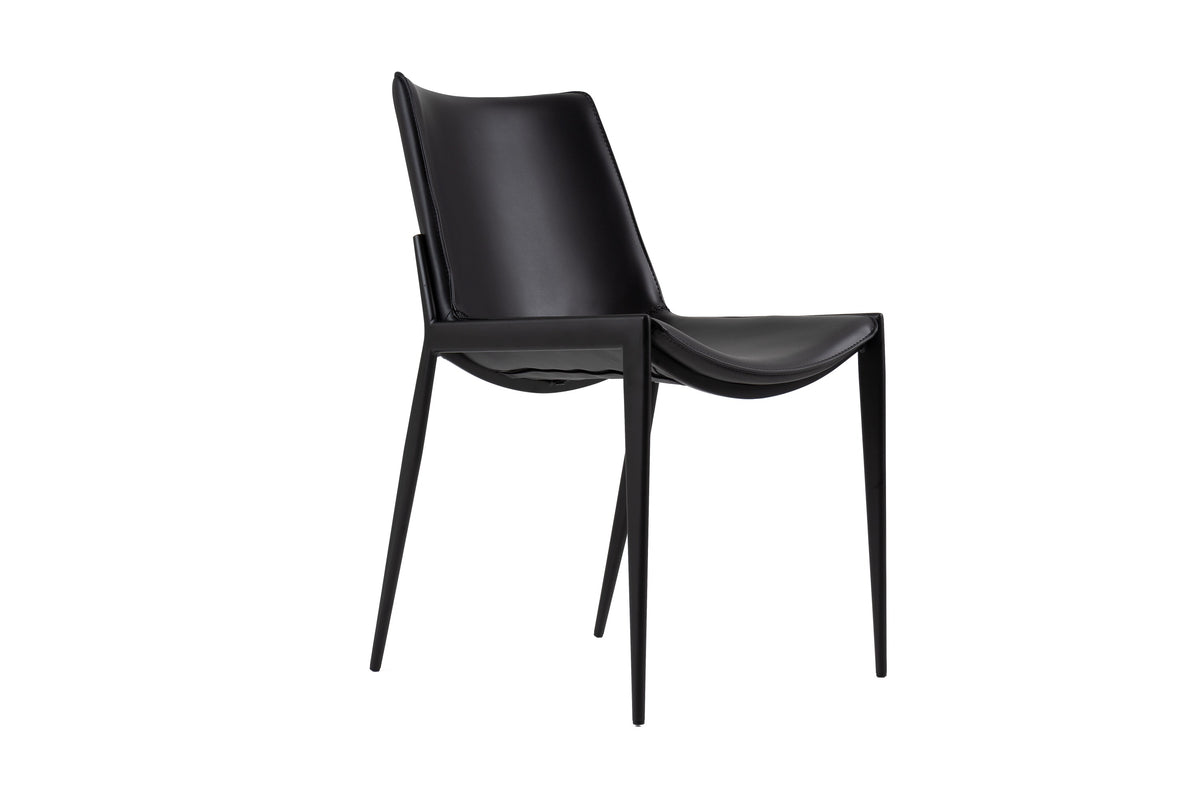 Murray - Modern Black Vegan Leather Dining Chair (Set of 2)