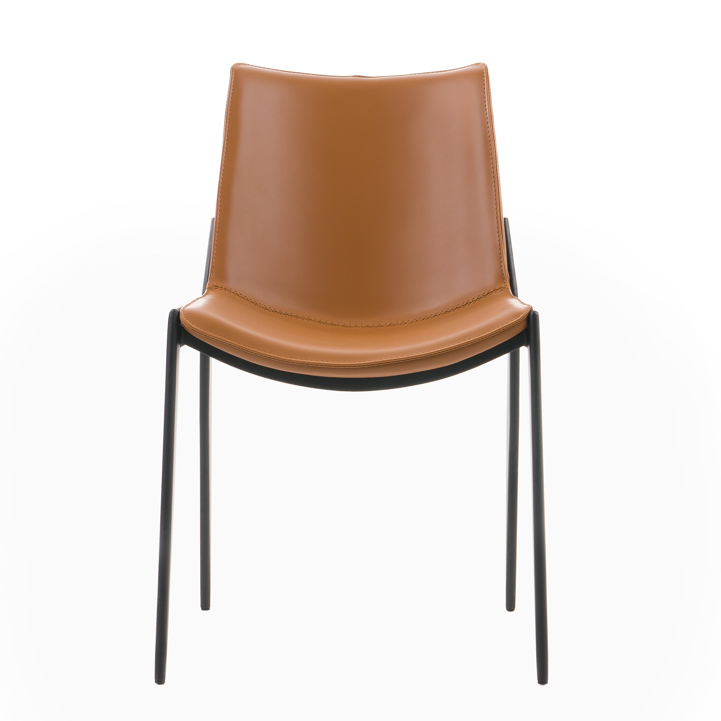 Modrest Murray - Modern Camel Vegan Leather Dining Chair (Set of 2)