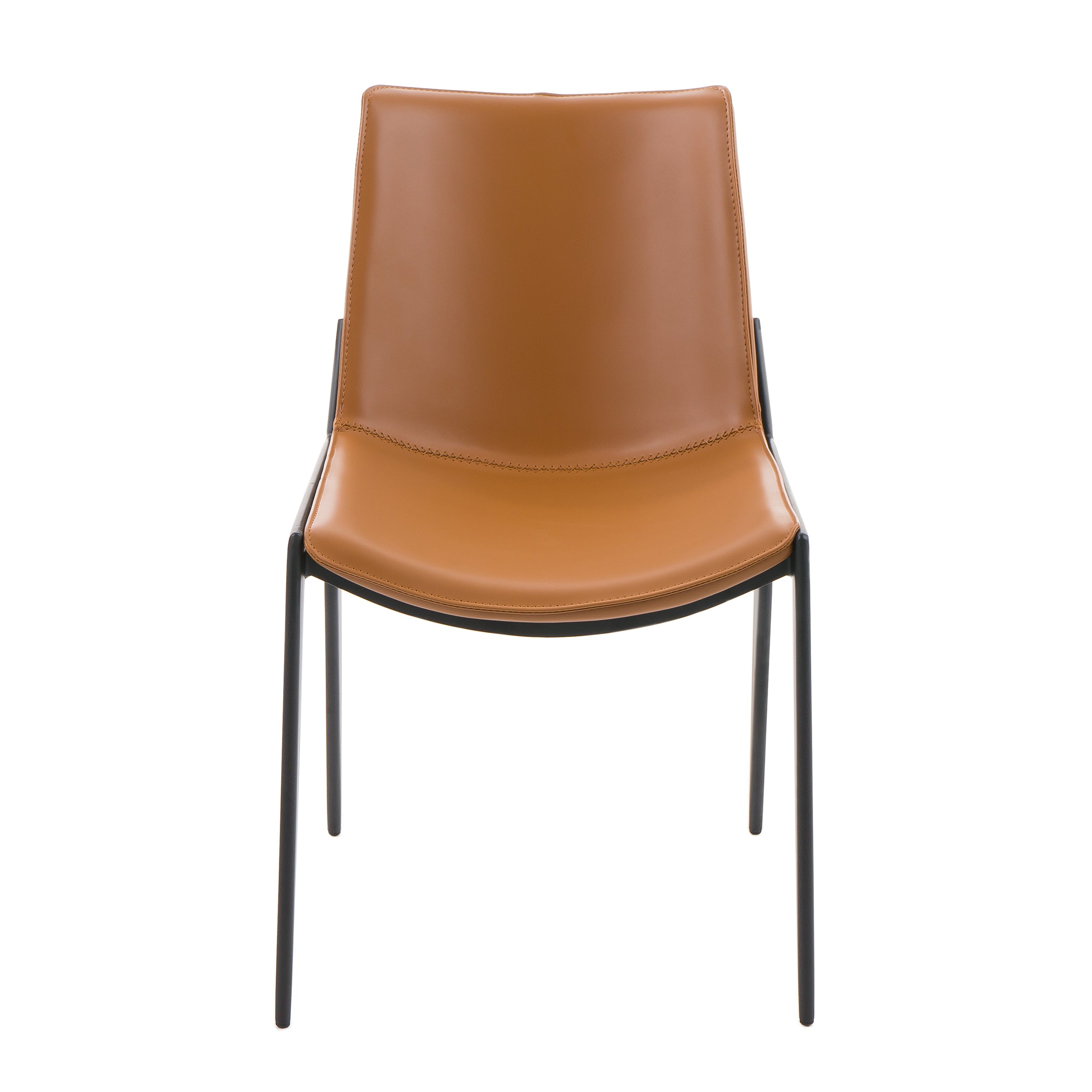 Modrest Murray - Modern Camel Vegan Leather Dining Chair (Set of 2)