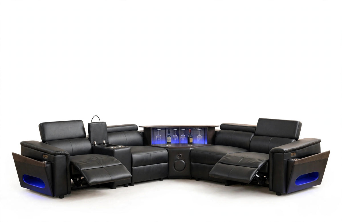 Noir Elite Power Reclining Sectional