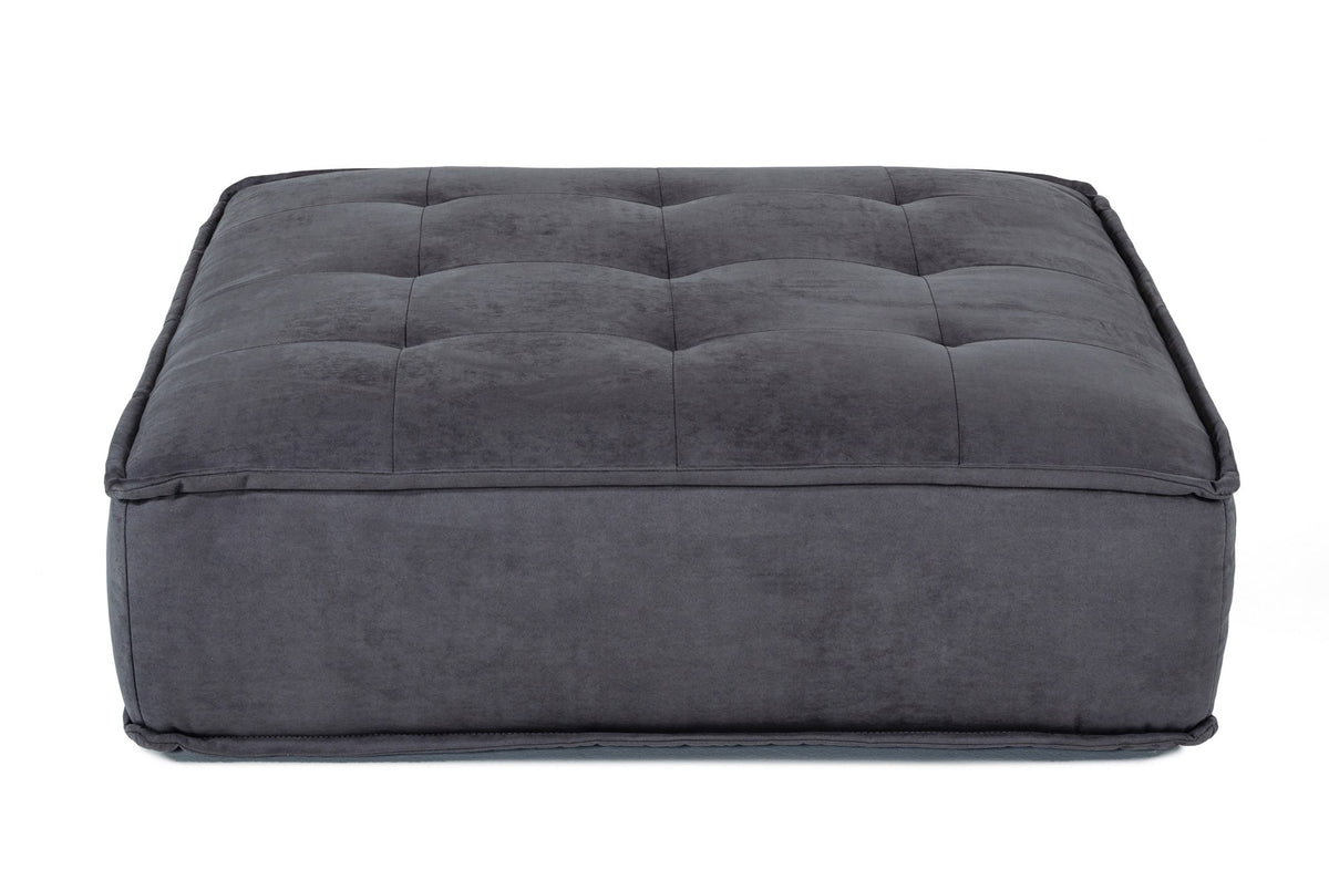 Nolden - Waterproof Dark Grey Fabric Ottoman