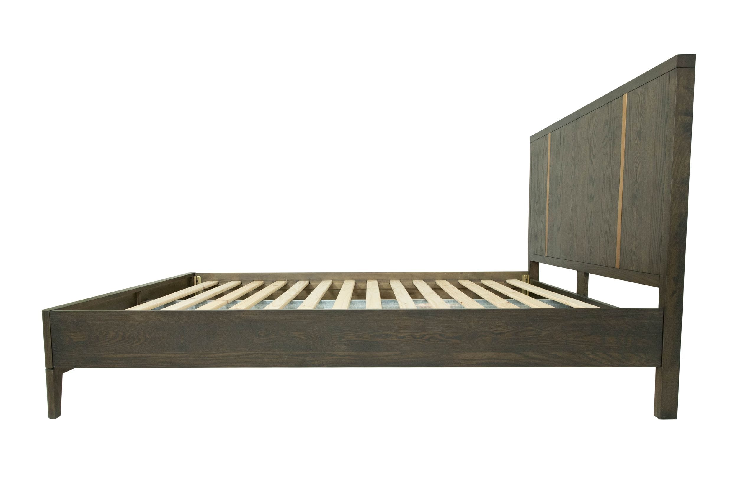 Modrest Oakley - Mid-Century Queen Size Dark Brown Bed