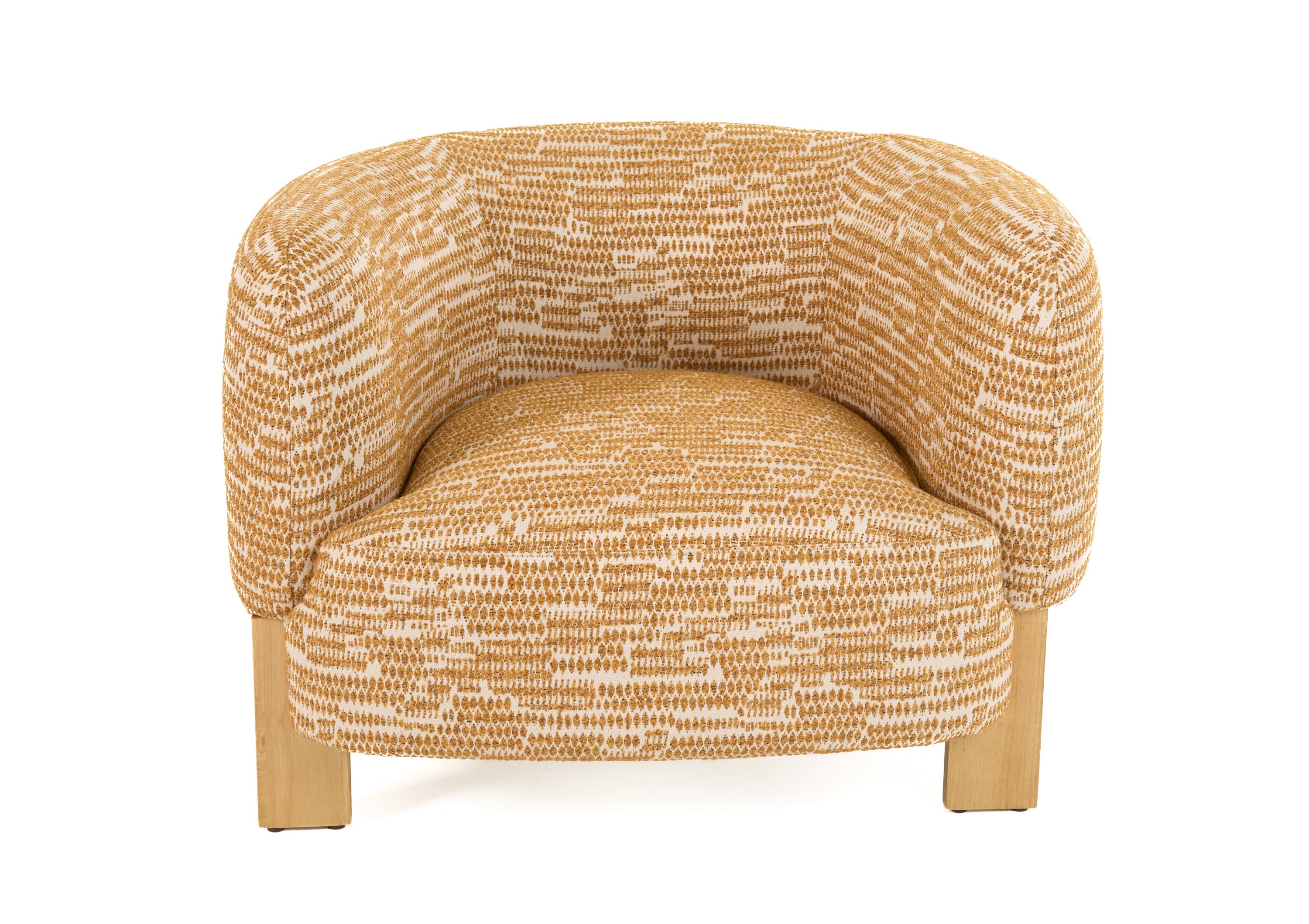 Divani Casa Optima - Mid-Century Modern Orange Fabric Accent Chair