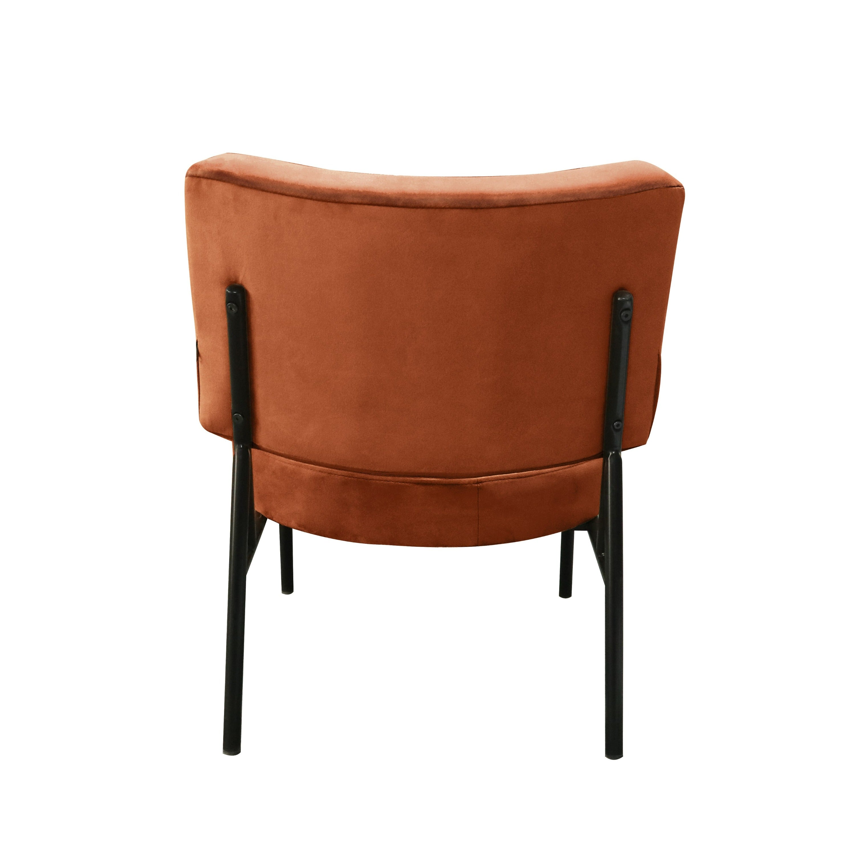 Modrest Sami - Modern Orange Velvet Accent Chair