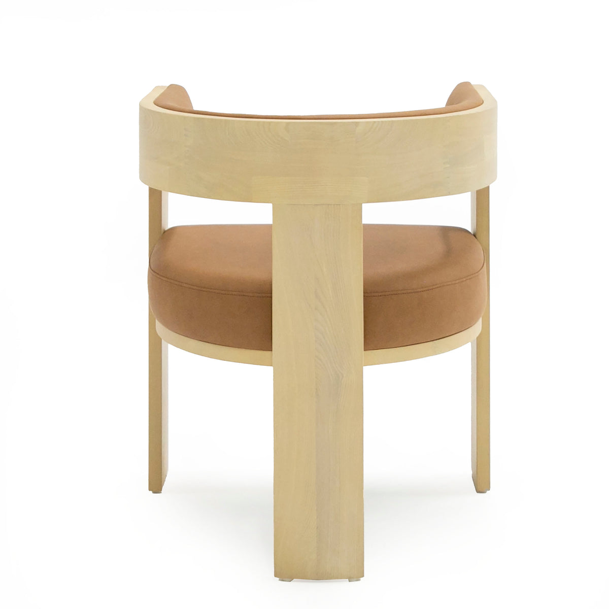 Osaka - Modern Natural Ash + Rust Fabric Dining Chair