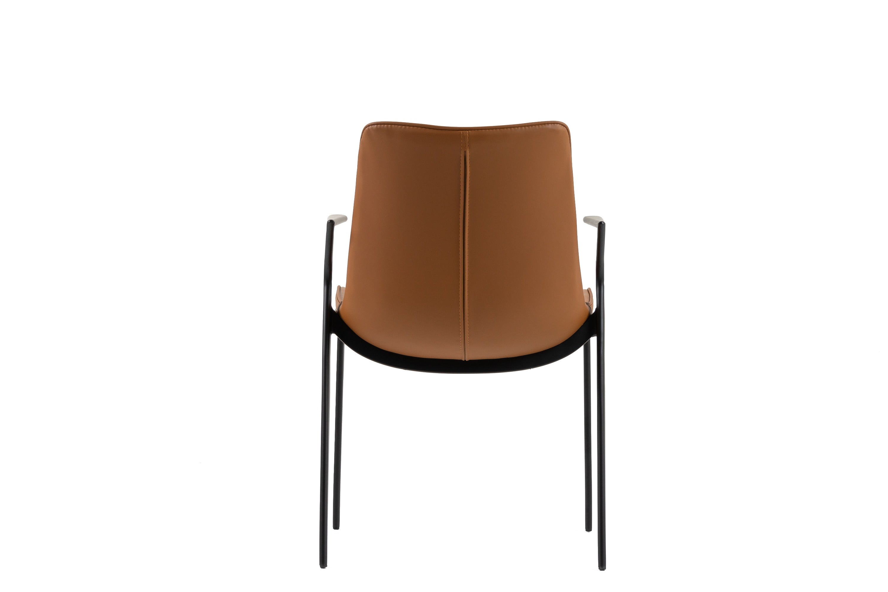 Modrest Osprey - Modern Camel Vegan Leather Dining Chair (Set of 2)