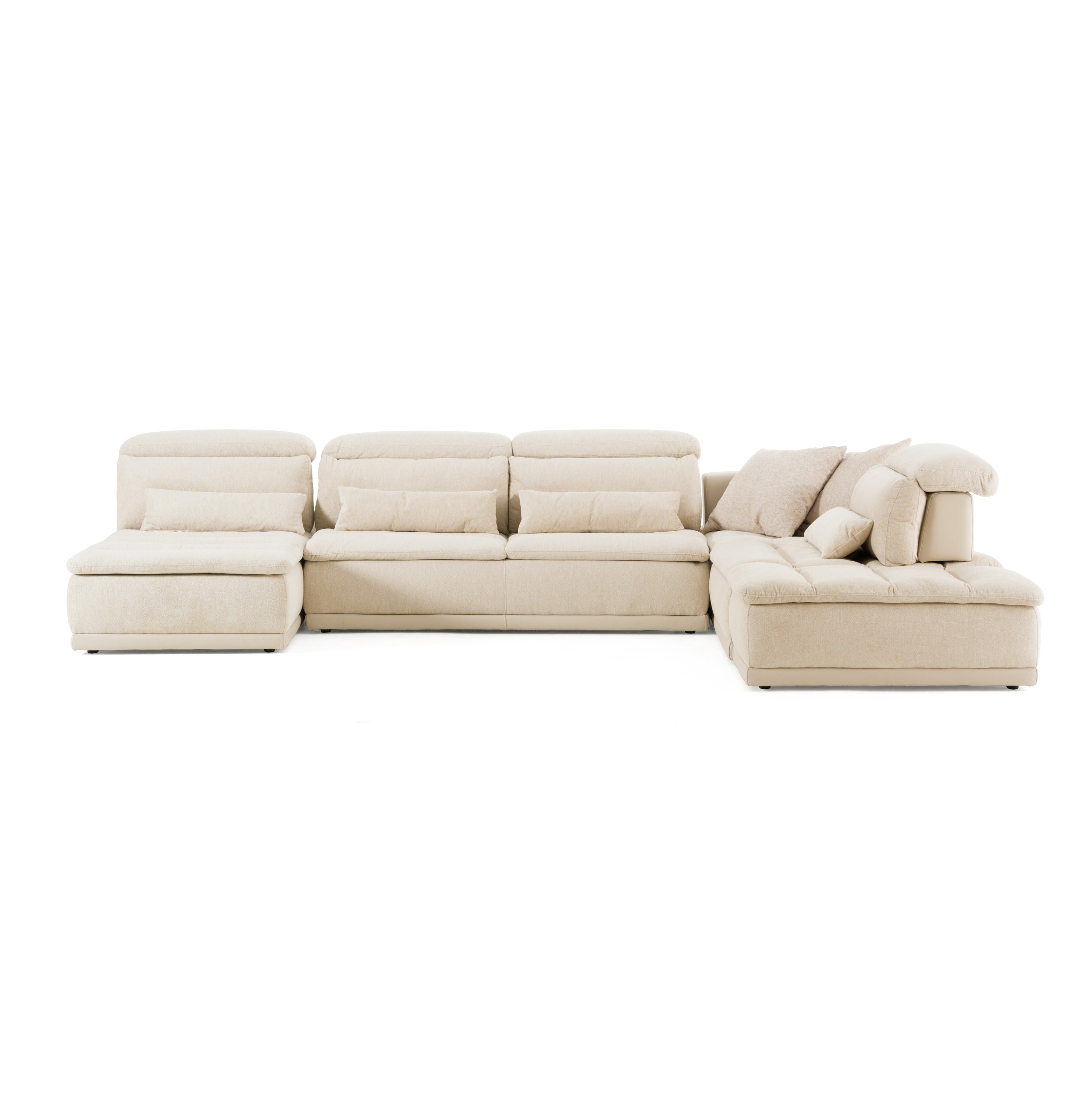 David Ferrari Panorama - Italian Modern Beige Fabric Modular Sectional Sofa