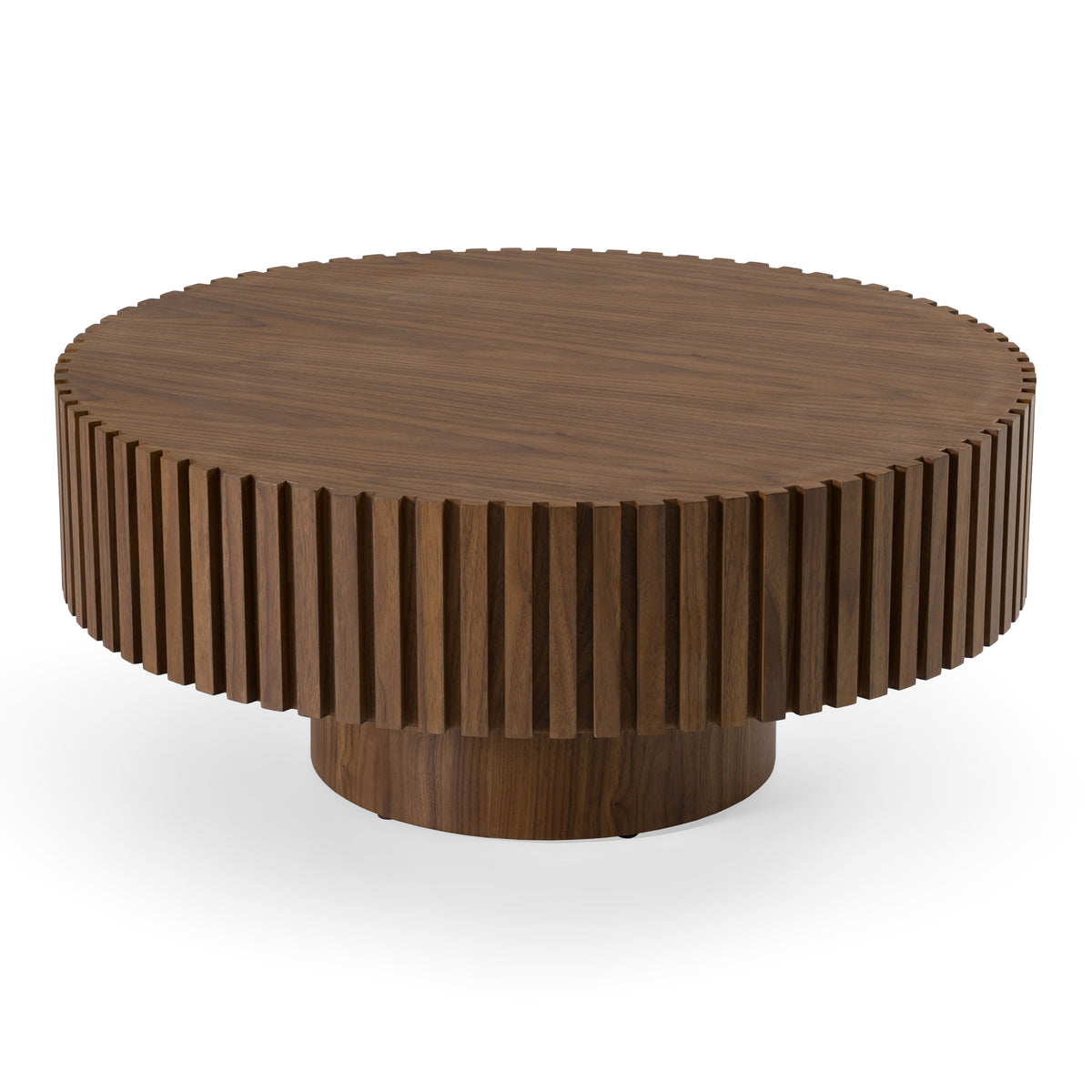 Pierre - Modern Walnut Small Round Coffee Table - original 1