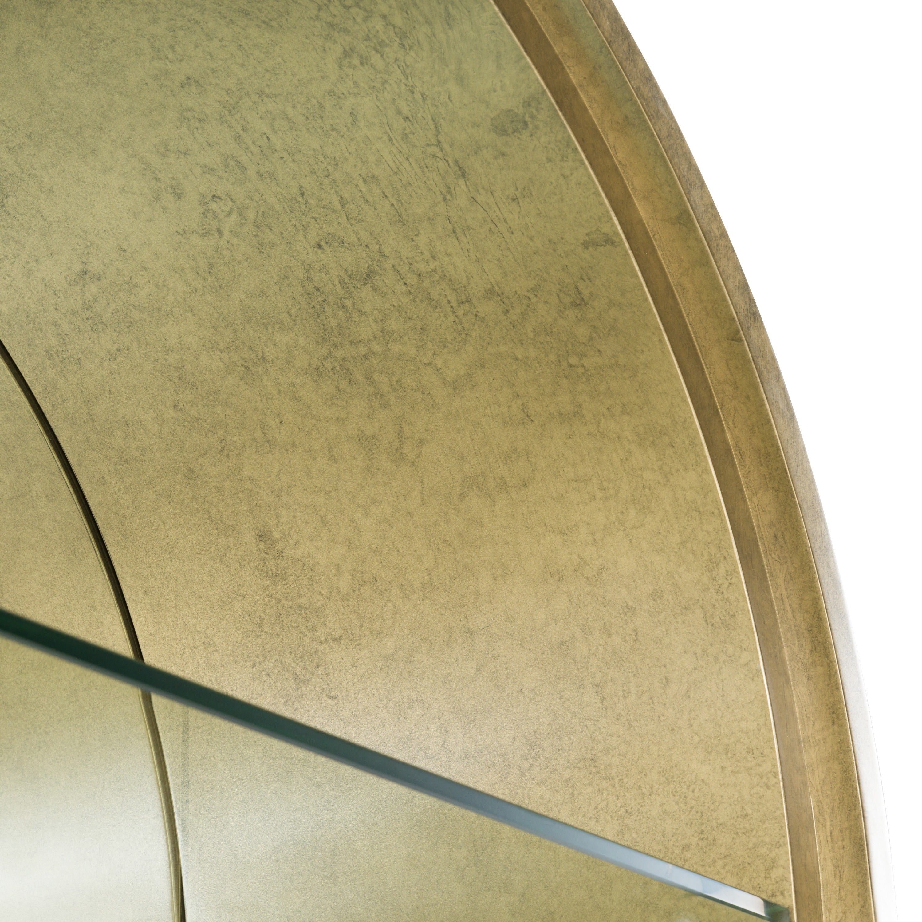 Modrest Poise - Modern Antique Brass + Mirror Bookcase