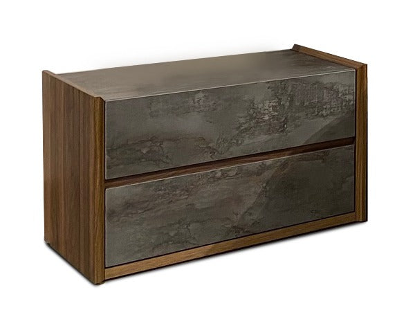 Nova Domus Rado - Modern Walnut & Volcanic Slate 4-Piece Bedroom Set