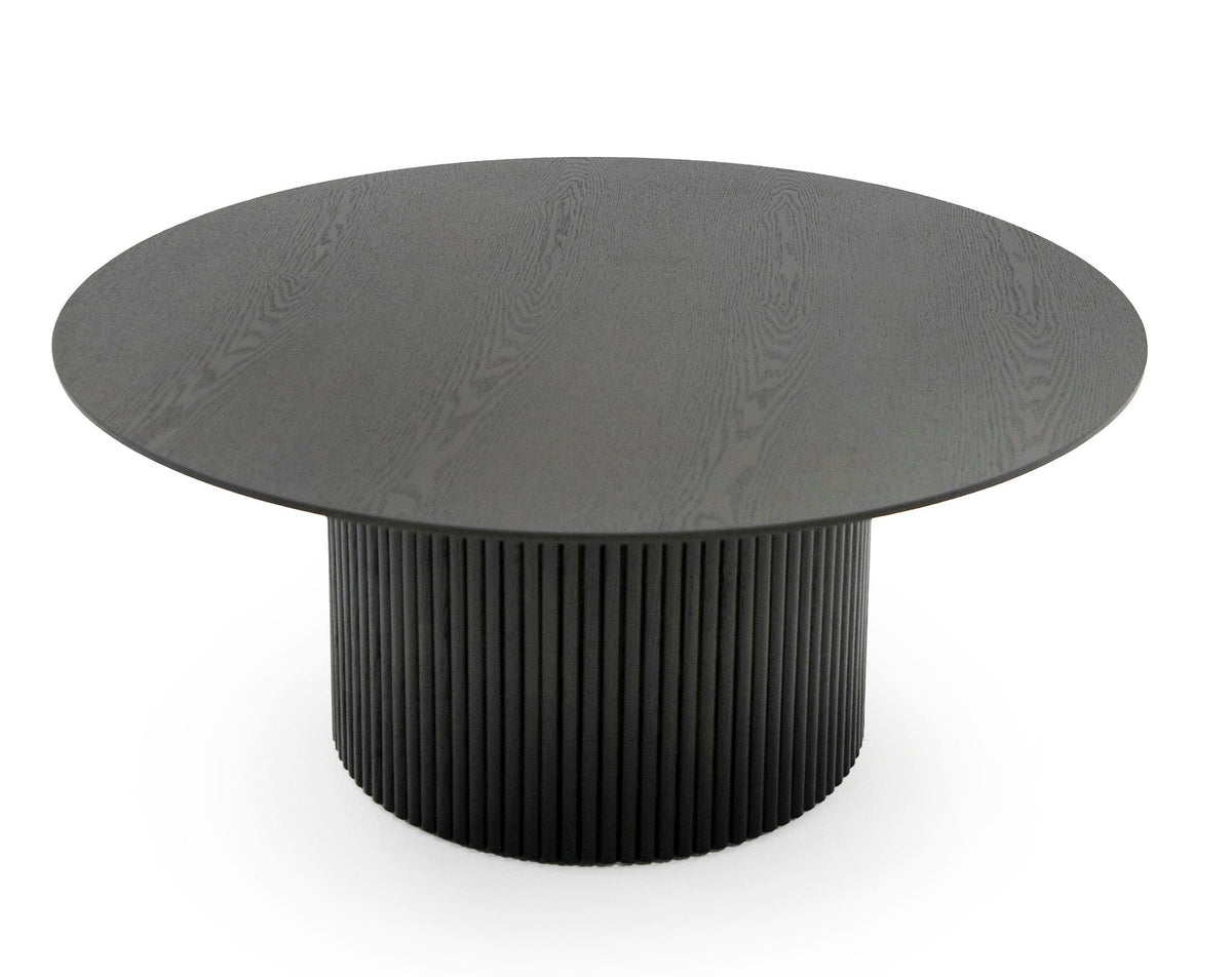 Rawlins Modern Mid Century Black Ash Round Coffee Table