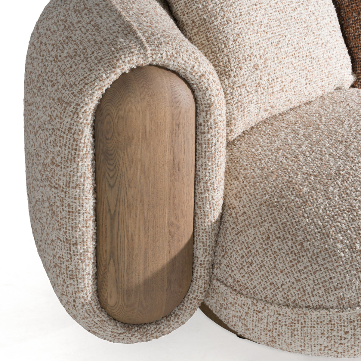 Raywood - Modern Multicolored Boucle Fabric + Ash Sofa - original 4