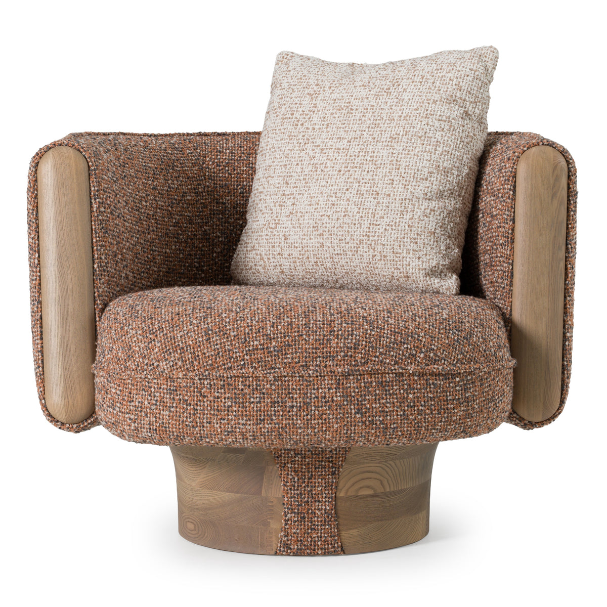 Raywood - Modern Multicolored Boucle Fabric + Ash Accent Chair - original 2
