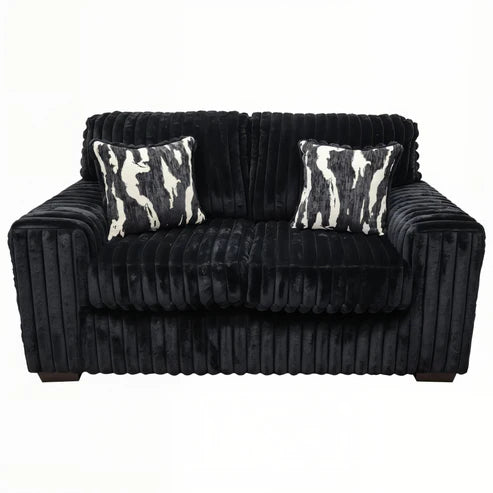 S319 Sofa and Loveseat (Black)