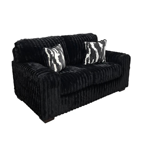 S319 Sofa and Loveseat (Black)