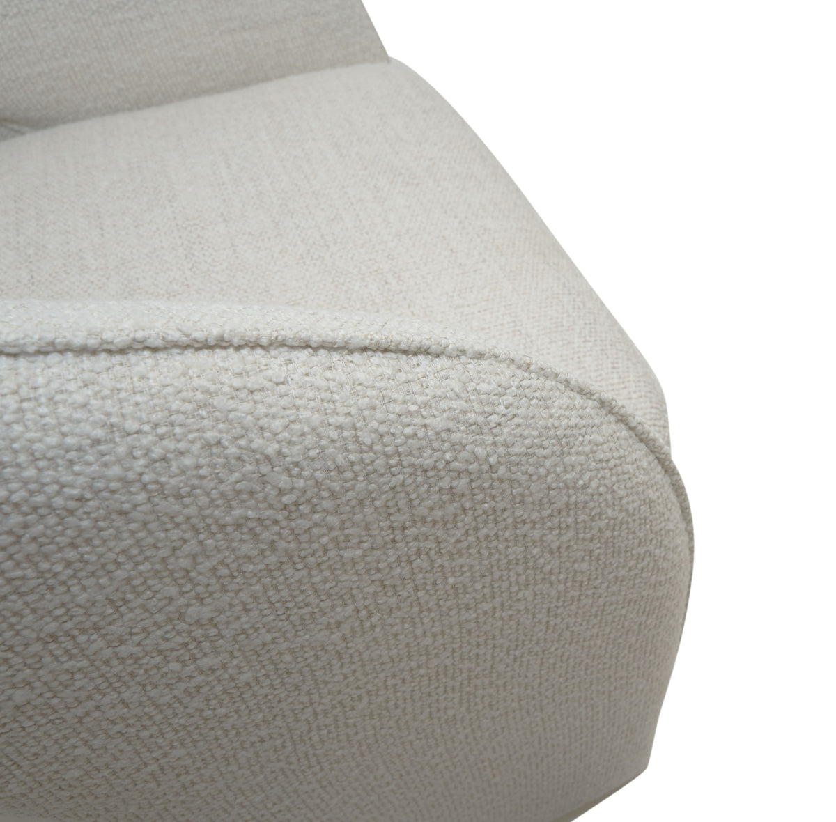 Renee - Modern Cream Fabric Swivel Chair