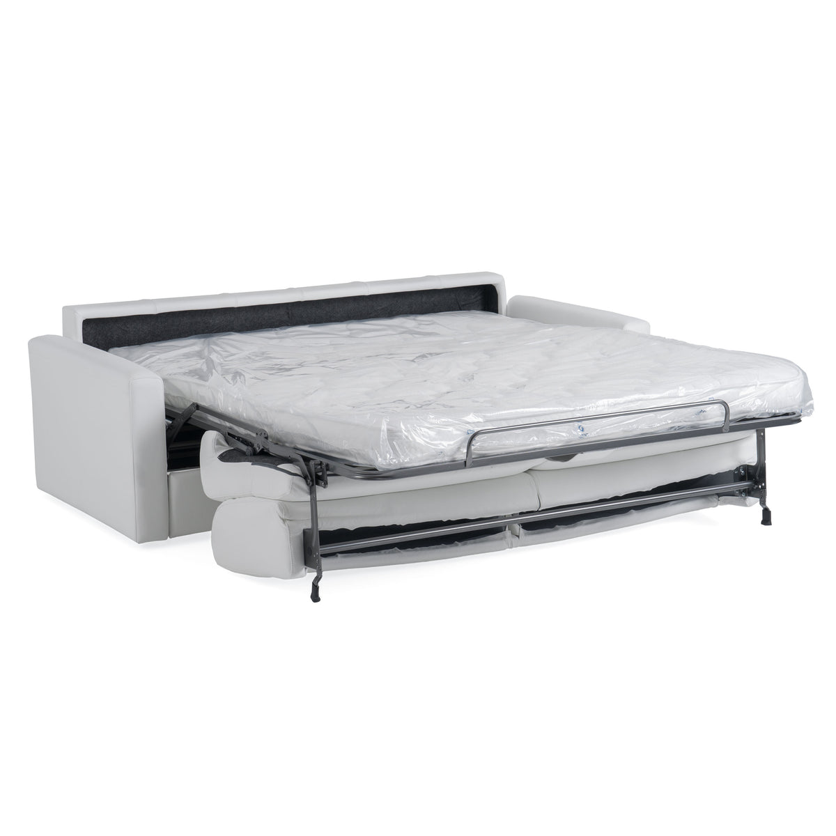 Revers - Italian Modern White Leather Queen Sofa bed