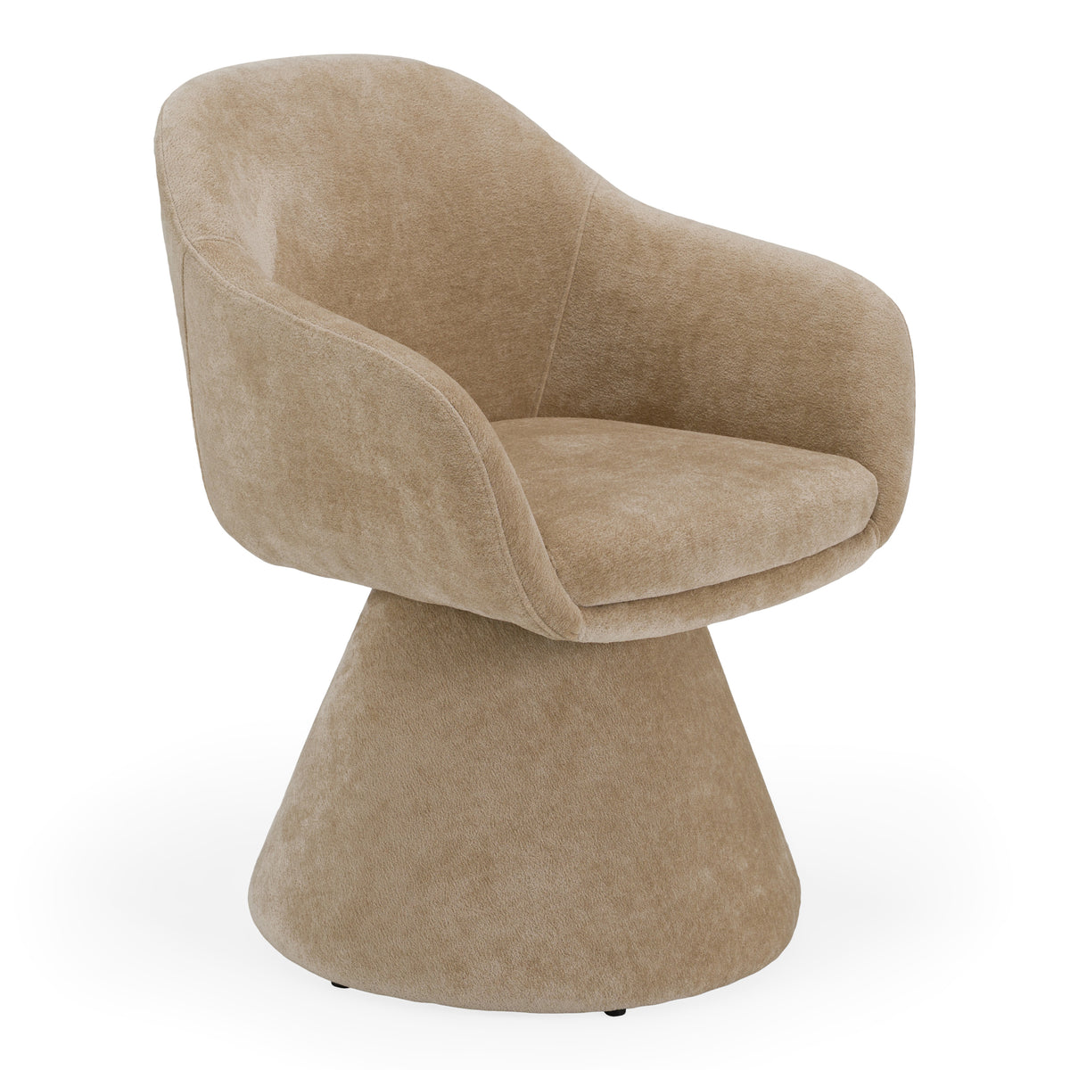 Risa Modern Swivel Beige Fabric Dining Chair - original 1