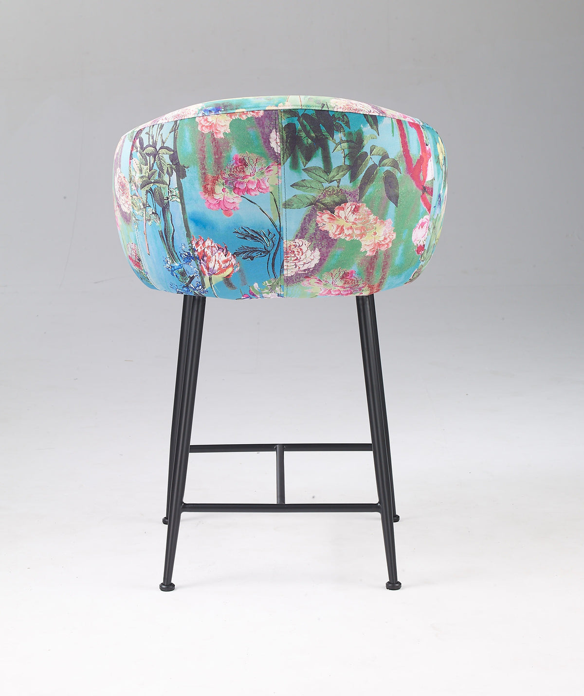 Roxann - Modern Counter Stool in Funky Velvet