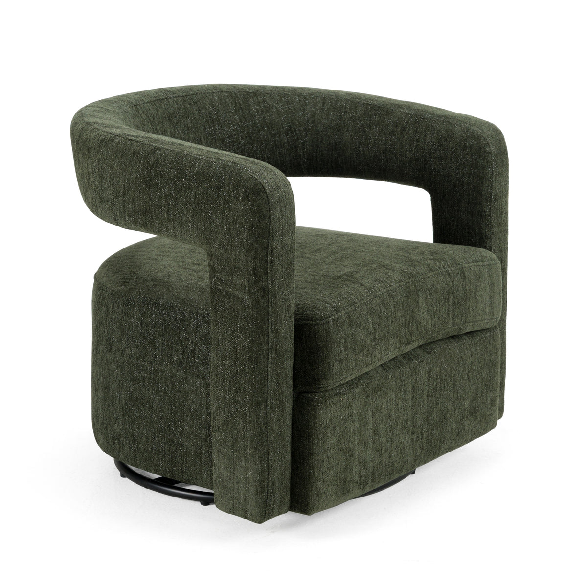 Ryan - Modern Olive Green Fabric Swivel Accent Chair