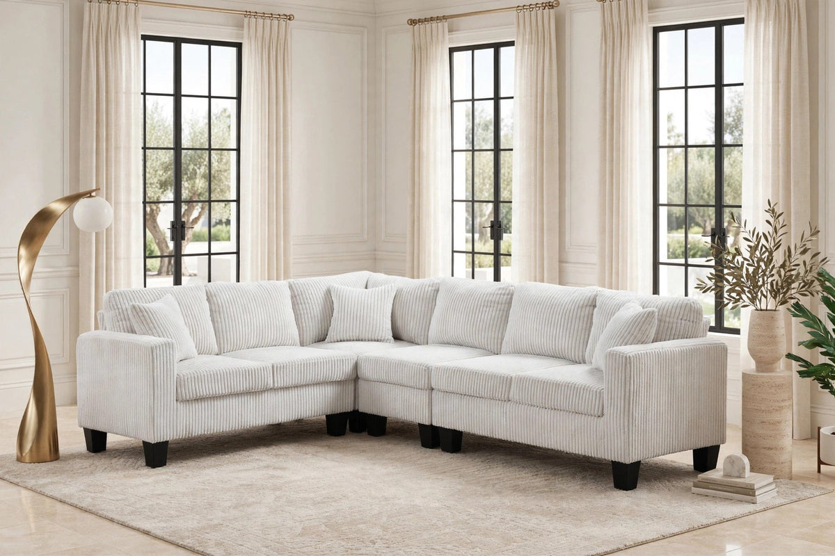 Logan Beige Reversible Sectional