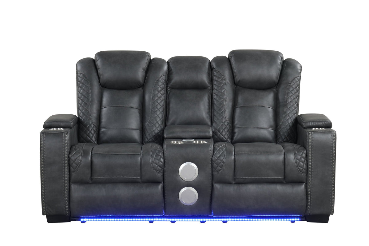 Stefano Gray 3-Piece Reclining Living Room Set