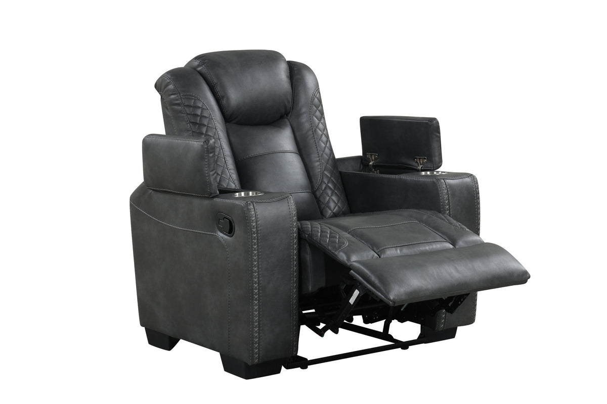 Stefano Gray 3-Piece Reclining Living Room Set
