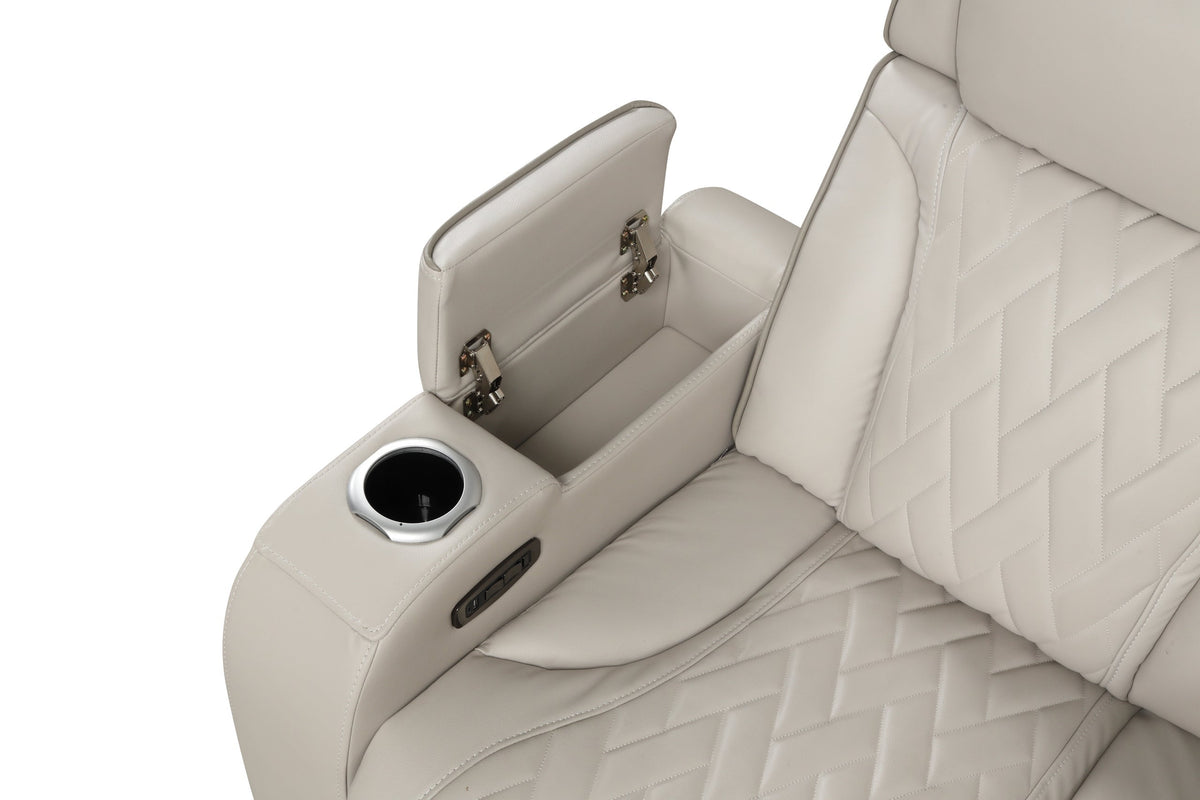 Spain Sand Power Reclining Sectional with Power Headrests