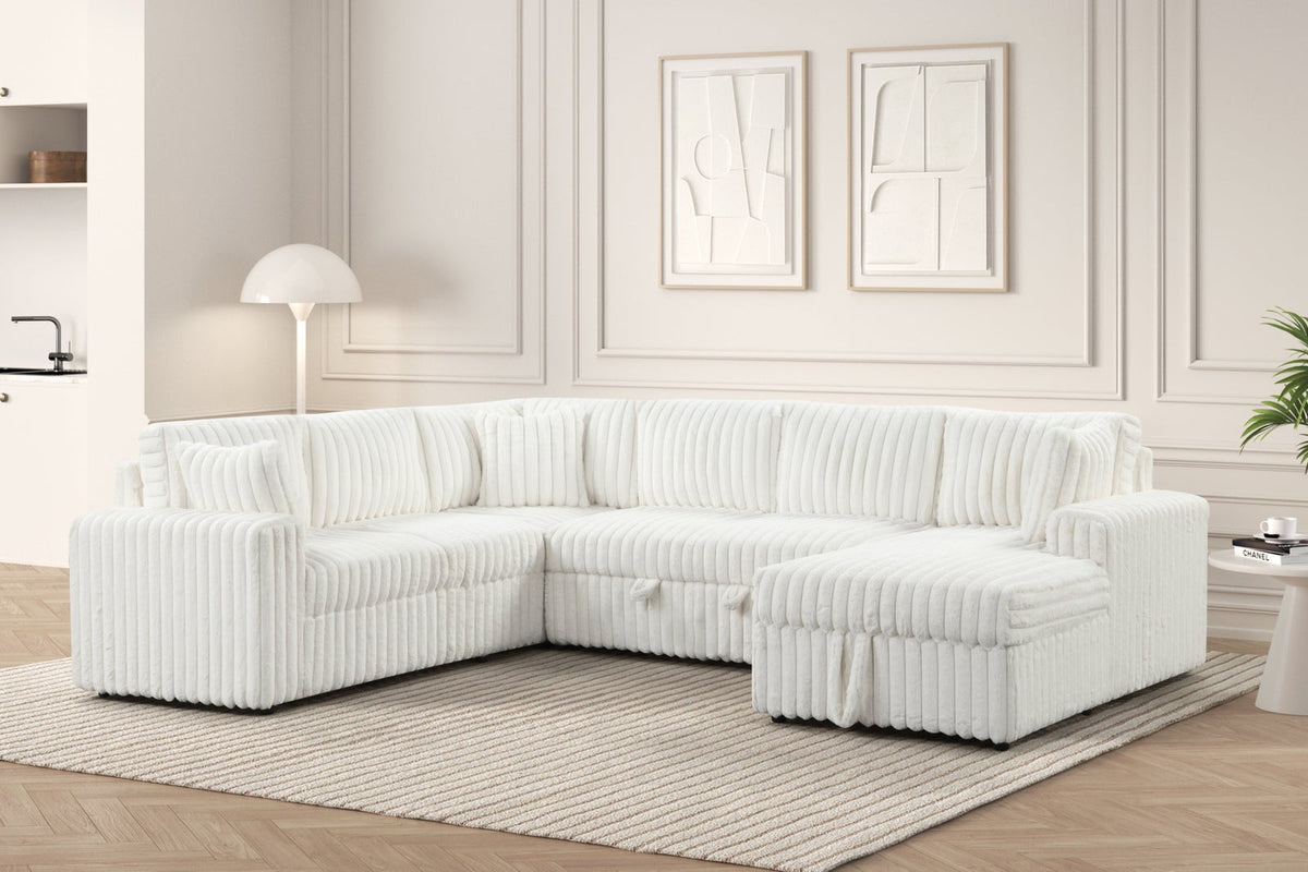 Dune Ever Corduroy Sectional with Pull-Out Bed