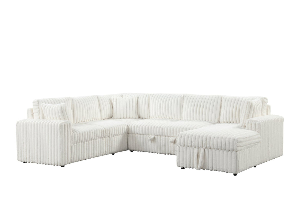 Dune Ever Corduroy Sectional with Pull-Out Bed