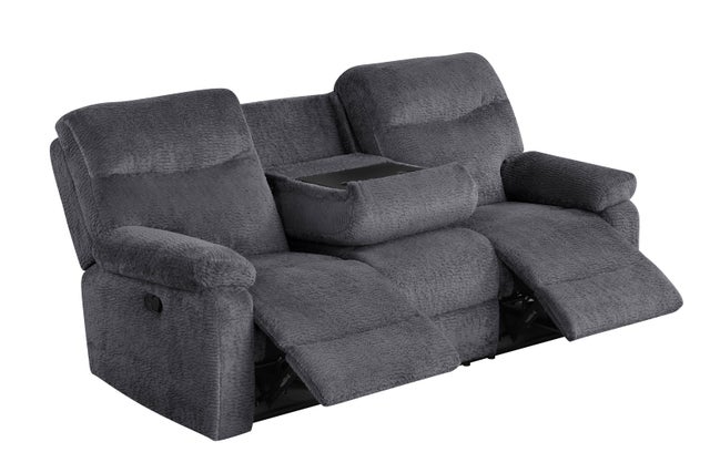 Charcoal Regent Reclining Sofa, Loveseat & Chair Set - studio shot