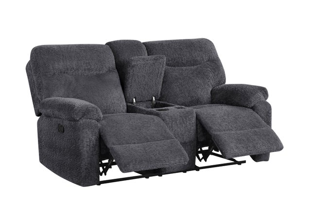 Charcoal Regent Reclining Sofa, Loveseat & Chair Set - manufacturer photo