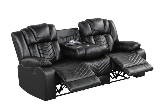 Noir Sterling Reclining Sofa, Loveseat & Chair Set - studio shot