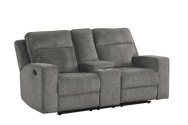 Charcoal Henley Reclining Sofa, Loveseat & Chair Set - manufacturer photo