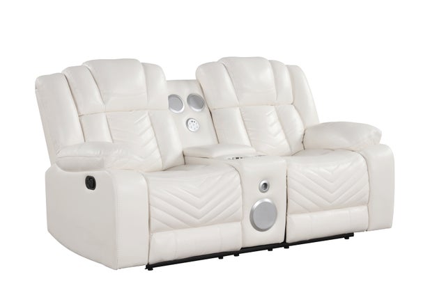Ivory Sterling Reclining Sofa, Loveseat & Chair Set - manufacturer photo