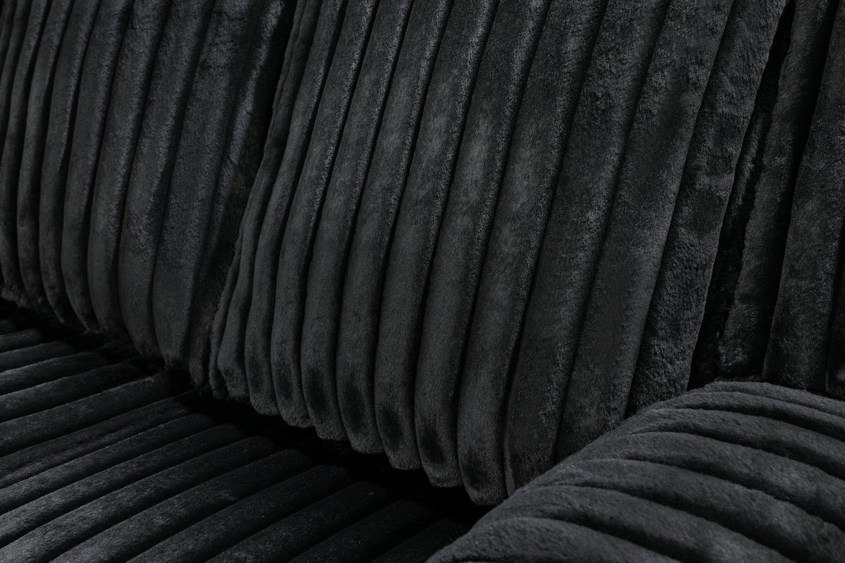 Flash Black Power Reclining Sectional