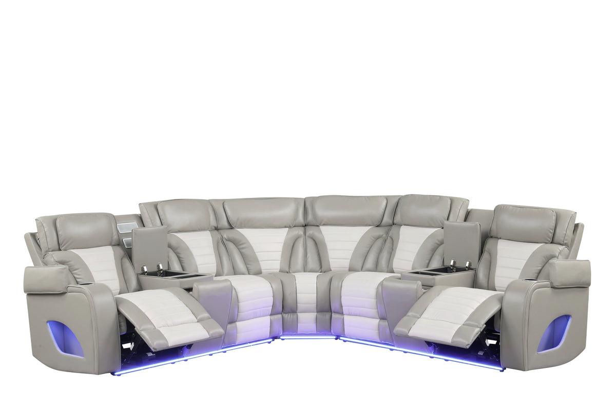 Ibiza Gray Power Reclining Sectional